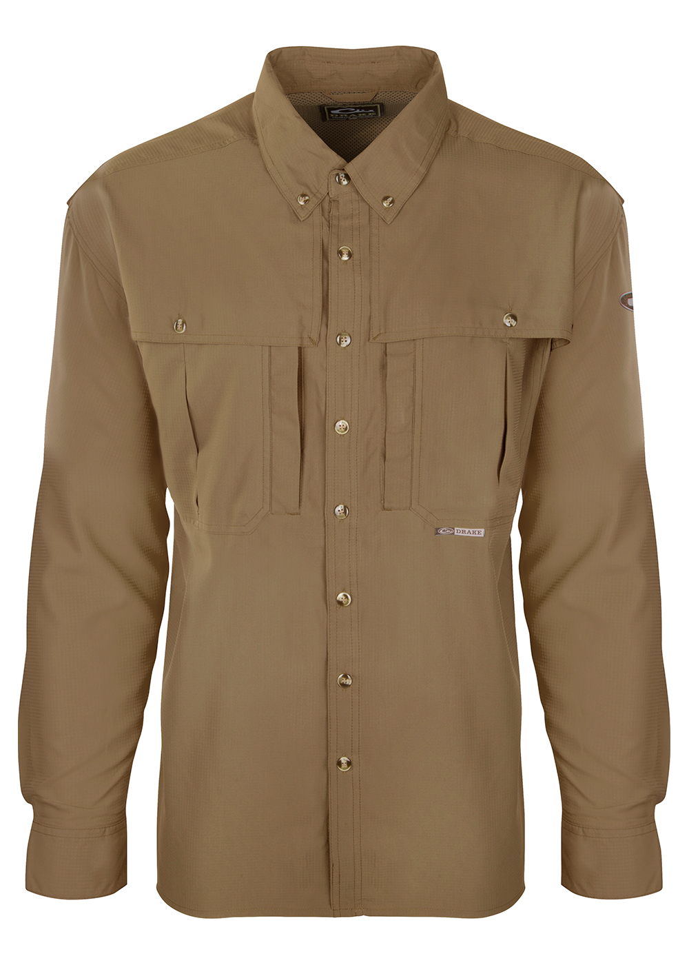 Drake-Flyweight-Wingshooters-Shirt-Khaki-LS