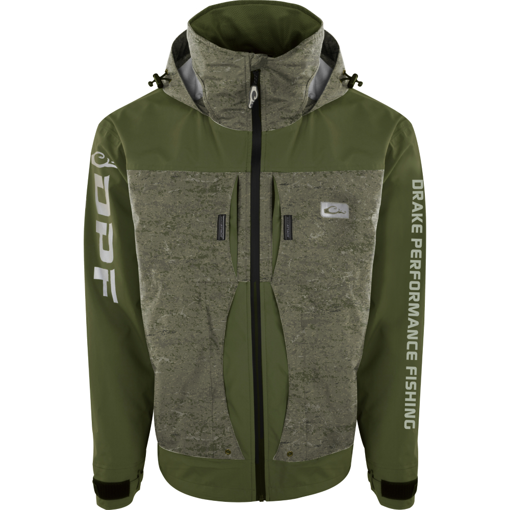 Drake-Performance-Fishing-Guardian-Elite-Pro-Ultra-Lite-3-Layer-Waterproof-Jacket-Big-Tall-Hunt-Fish-BigCamo-Duckweed-Moss