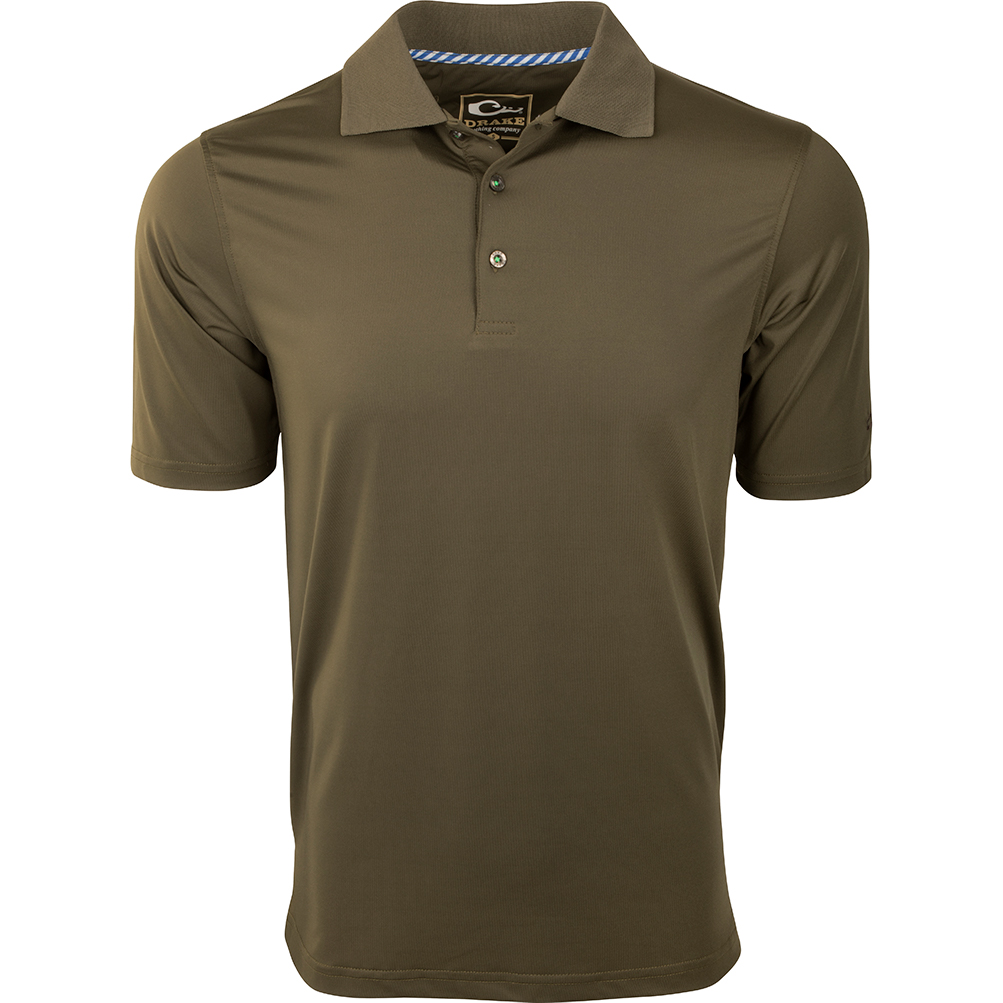 Drake-Waterfowl-Casual-Performance-Polo-Shirt-Big-Tall-Hunt-Fish-Golf-BigCamo-Olive