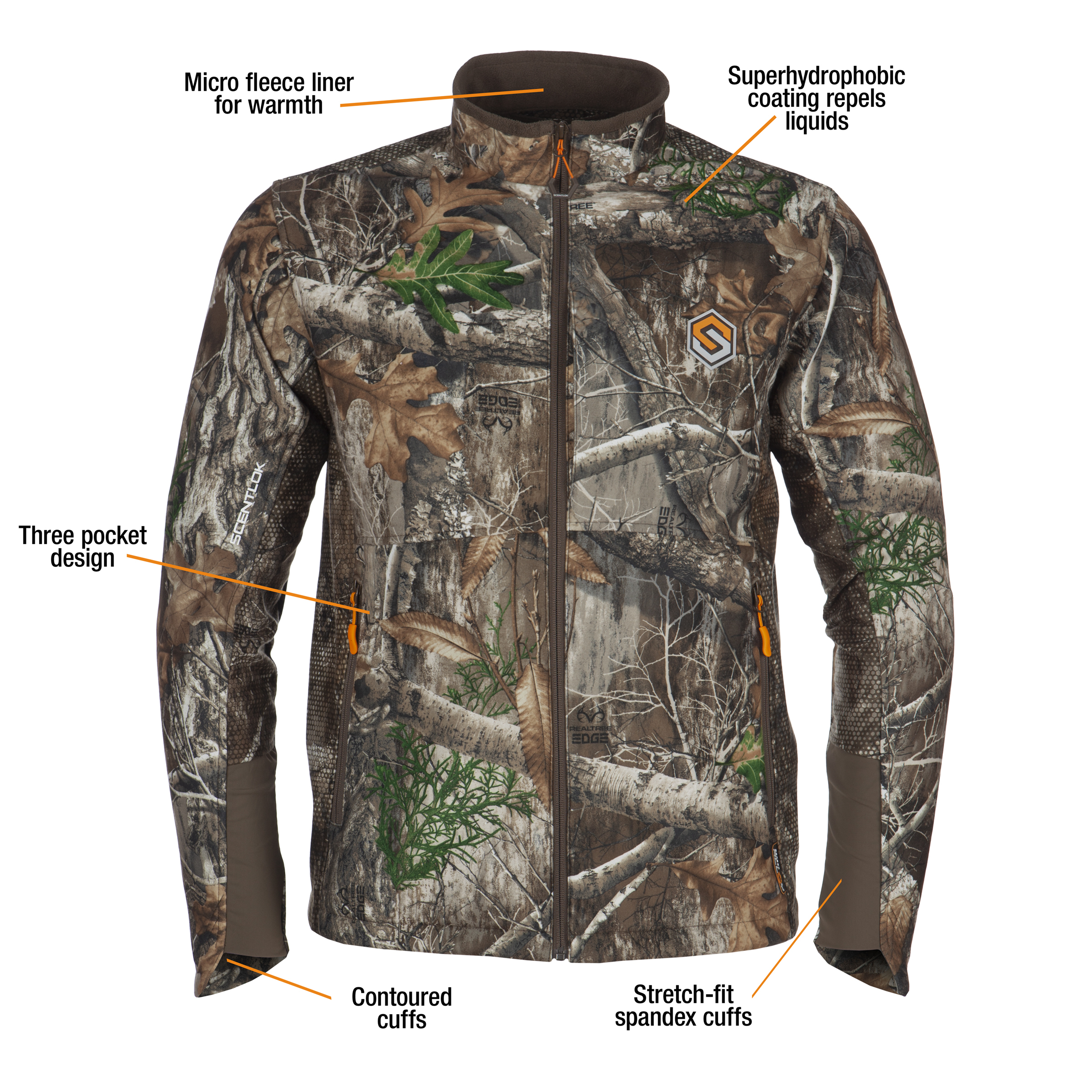 Scent-Lok Forefront Jacket, Realtree Edge