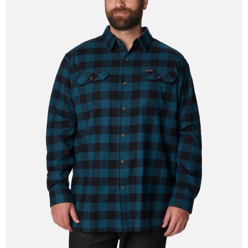 columbia-sportswear-flare-gun-stretch-flannel-long-sleeve-button-up-shirt-1861584-lifestyle-apparel-cold-weather-gear-big-tall-night-wave-ikat-twill-buffalo-bigcamo