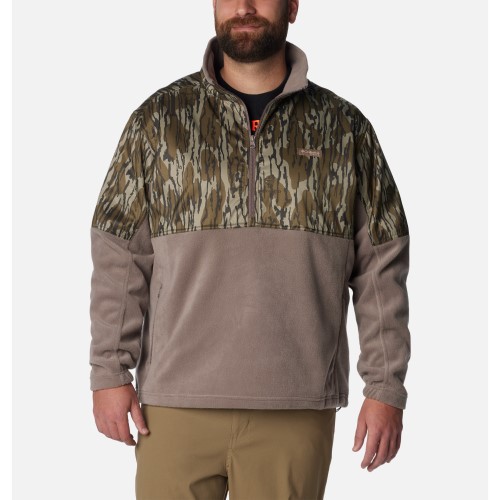 columbia-sportswear-performance-hunting-gear-fleece-overlay-quarter-zip-pullover-1802141-iron-mossy-oak-bottomland-lifetsyle-apparel-big-tall-bigcamo