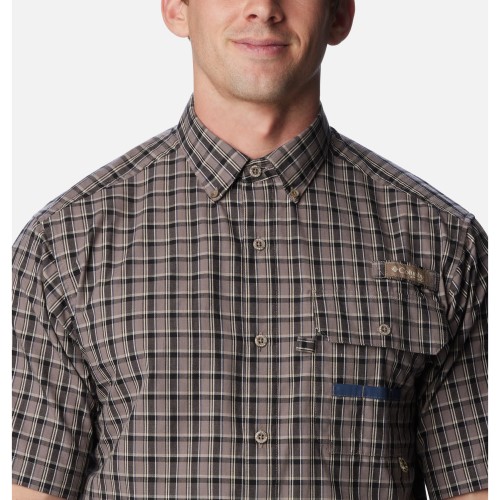 columbia-sportswear-super-sharptail-short-sleeve-button-up-shirt-1802051-iron-deer-stand-check-performance-hunting-gear-apparel-lifestyle-big-tall-bigcamo