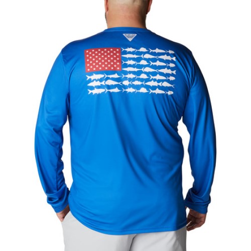 Columbia Sportswear Terminal Tackle PFG Fish Flag Long Sleeve Shirt