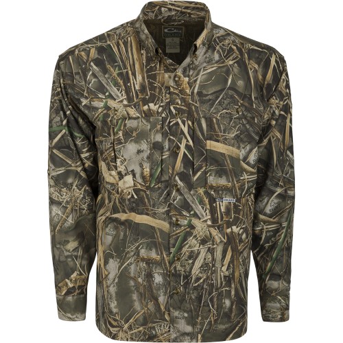 drake-waterfowl-camo-flyweight-long-sleeve-shirt-DW7007-realtree-max7-casualwear-upland-bird-hunting-apparel-gear-big-tall-bigcamo