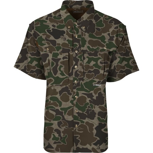 drake-waterfowl-old-school-green-flyweight-short-sleeve-shirt-DW7006-upland-bird-hunting-gear-apparel-casualwear-big-tall-bigcamo