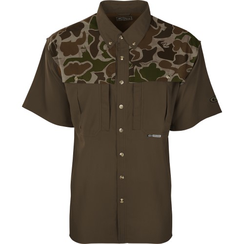 drake-waterfowl-old-school-green-two-tone-flyweight-short-sleeve-shirt-DW7007-upland-bird-hunting-gear-apparel-casualwear-big-tall-bigcamo