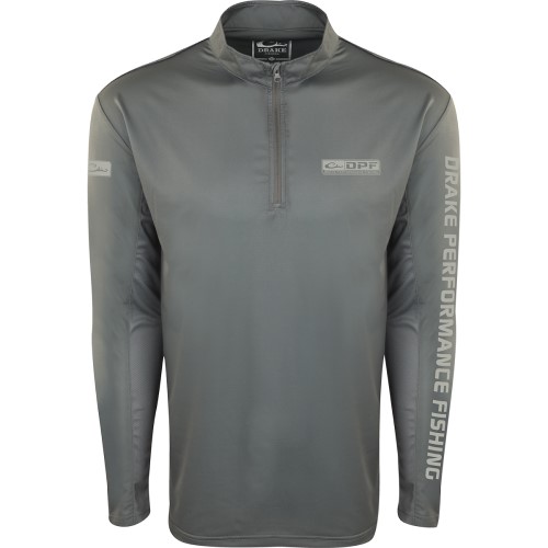 drake-waterfowl-performance-fishing-shield4-arched-mesh-back-quarter-zip-DPF1210-smoked-pearl-sun-protection-gear-apparel-big-tall-bigcamo