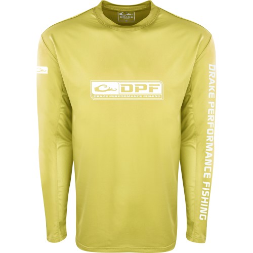 drake-waterfowl-performance-fishing-shield4-mesh-back-crew-long-sleeve-shirt-solid-DPF1200-yellow-iris-casual-apparel-gear-big-tall-bigcamo