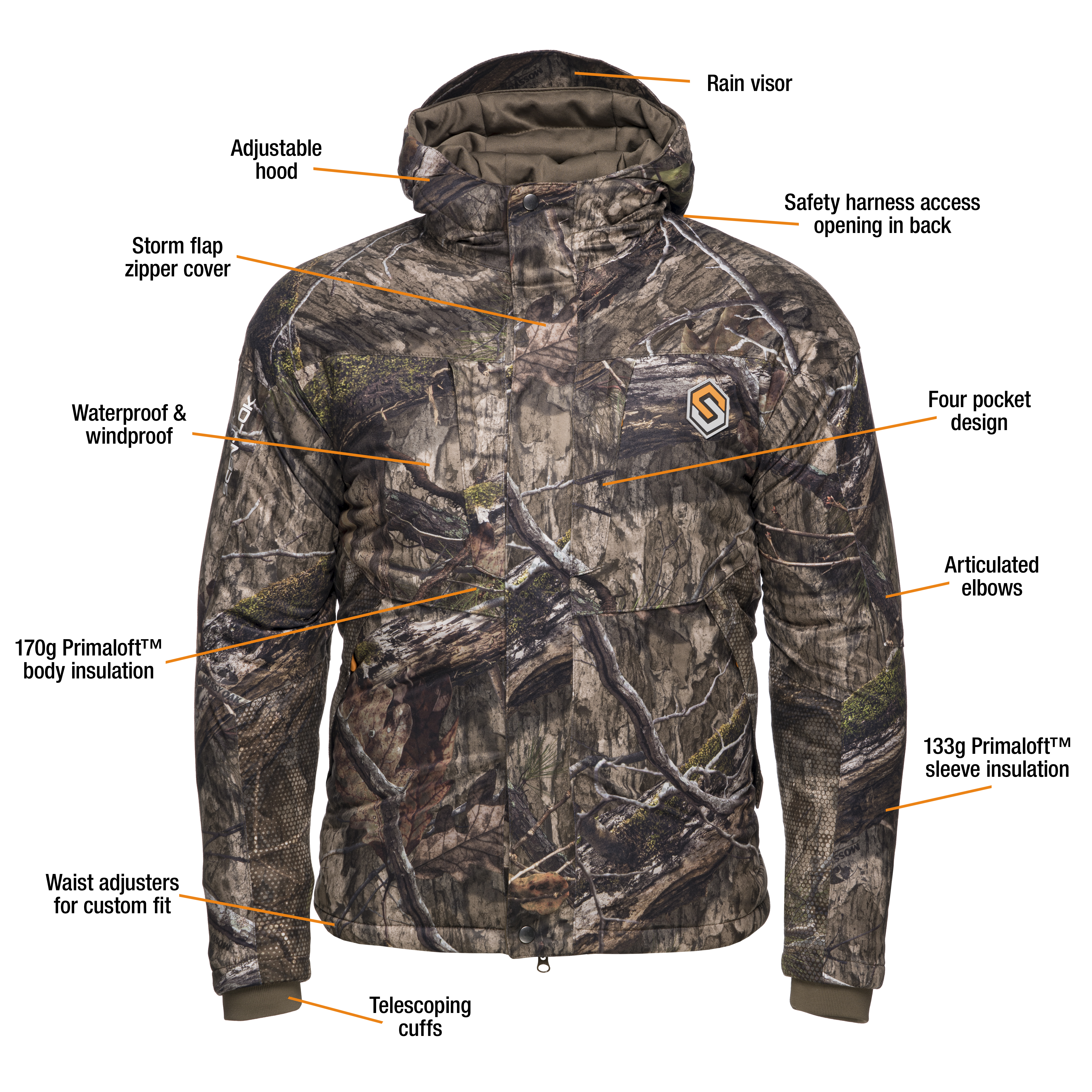 scent-lok-1035010-238-callouts-Hydrotherm-jacket-mossy-oak-country-dna-gila-waterproof-windproof-insulated-hunt-camo-camoflauge-big-tall-bigcamo