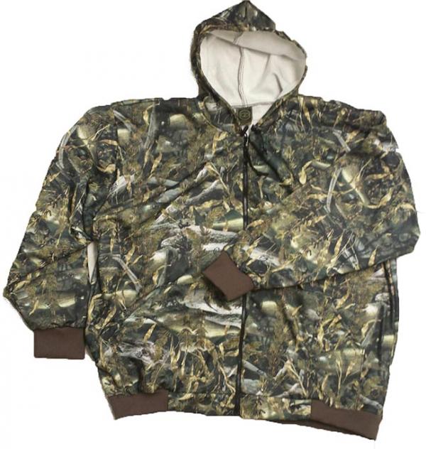 thumbnail image 2 of Men’s Jungle Camouflage Fleece Hoodie – Zip-Up Jacket For Fishing, Hunting, Outdoor Wear (Sizes S-5XL) 2 of 9