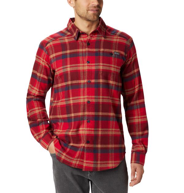 Columbia Mens Cornell Woods Flannel Long Sleeve Shirt 