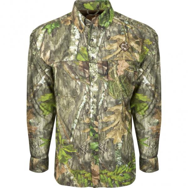 Mossy Oak Chemise de pêche à manches longues pour homme, Homme, Manches
