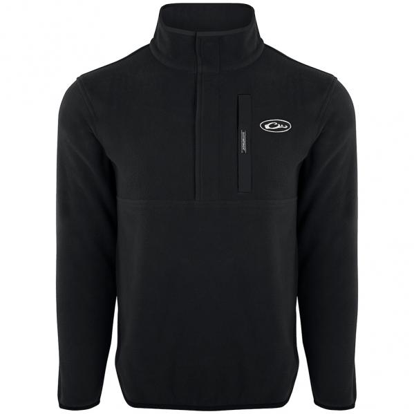 Drake-Camp-Fleece-Big-Tall-Casual-Pullover-Black