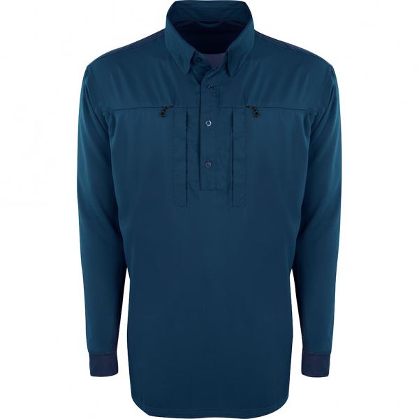 Drake-Performance-Fishing-Shield4-Cast-Away-Performance-Shirt-Blue