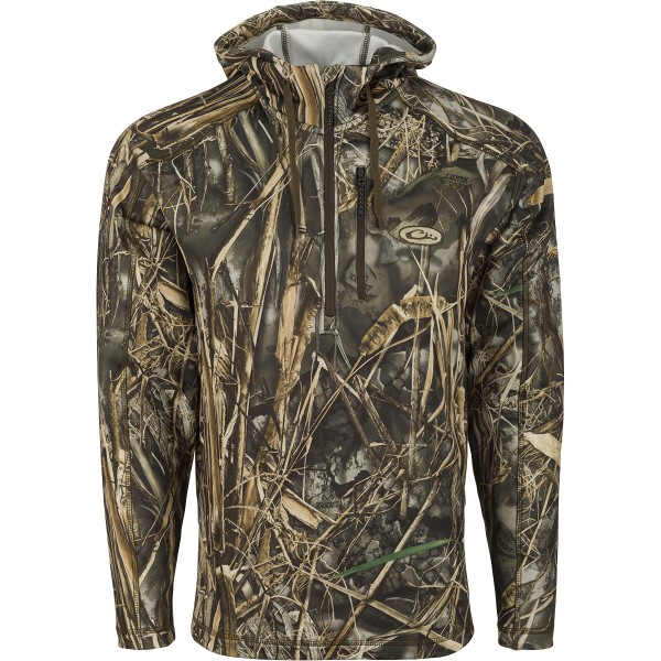 drake-waterfowl-breathelite-quarter-zip-camo-hoodie-DW2145-realtree-max7-whitetail-ducks-hunting-big-tall-bigcamo