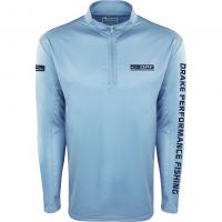 Drake-Performance-Fishing-Shield4-Arch-Mesh-Back-Quarter-Zip-Big-Tall-Fish-Hunt-Light-Blue